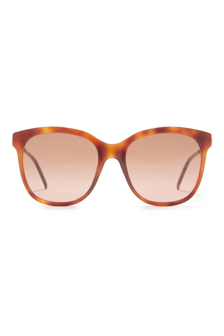 56mm Square Sunglasses, Main, color, HAVANA