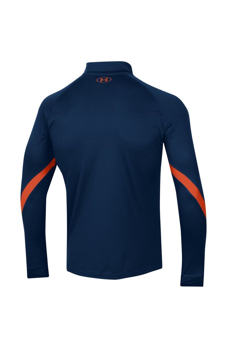 Under Armour Men's Under Armour Navy Auburn Tigers Game Day Raglan Quarter-Zip Top, Alternate, color, Navy