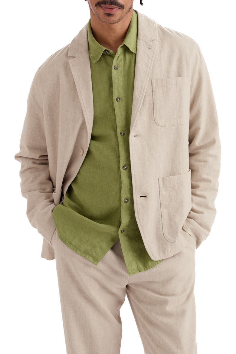 Messack Cotton & Linen Sport Coat, Main, color, UNDYED LINEN