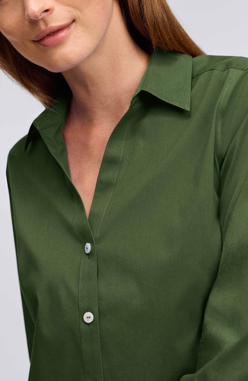 FOXCROFT FOXCROFT MARY BUTTON-UP BLOUSE 