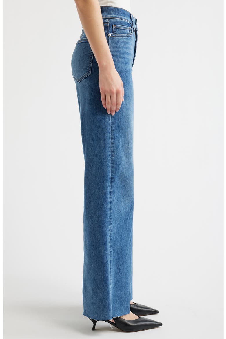 Le Slim High Waist Raw Hem Palazzo Jeans, Alternate, color, CANALS RAW AFTER