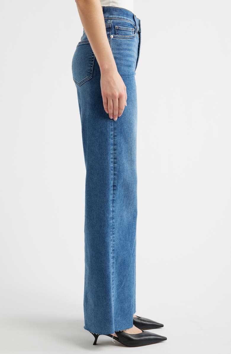 FRAME Le Slim High Waist Raw Hem Palazzo Jeans, Alternate, color, Canals Raw After