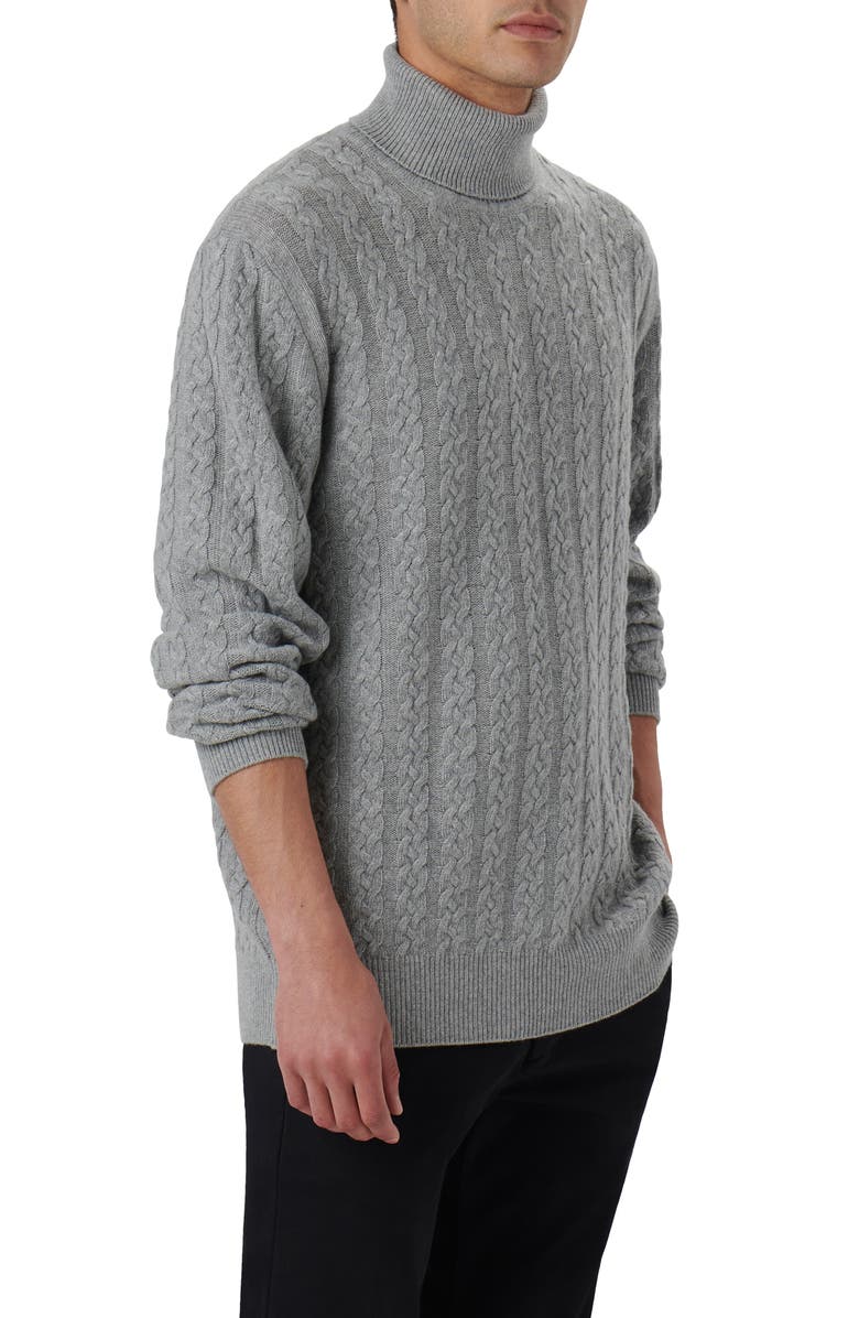 Bugatchi Cabled Turtleneck, Alternate, color,