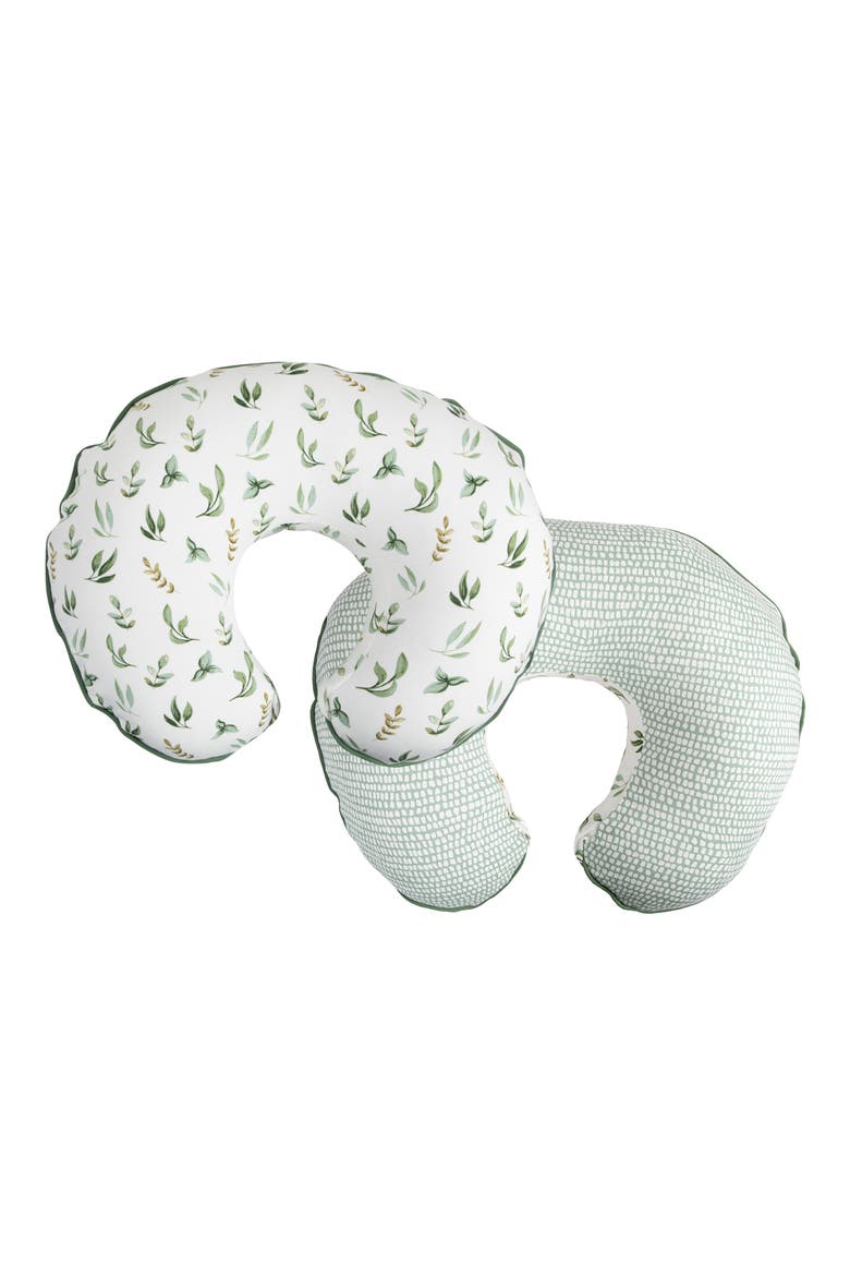Original Organic Cotton Nursing Pillow, Alternate, color, GREEN LITTLE LEAVES