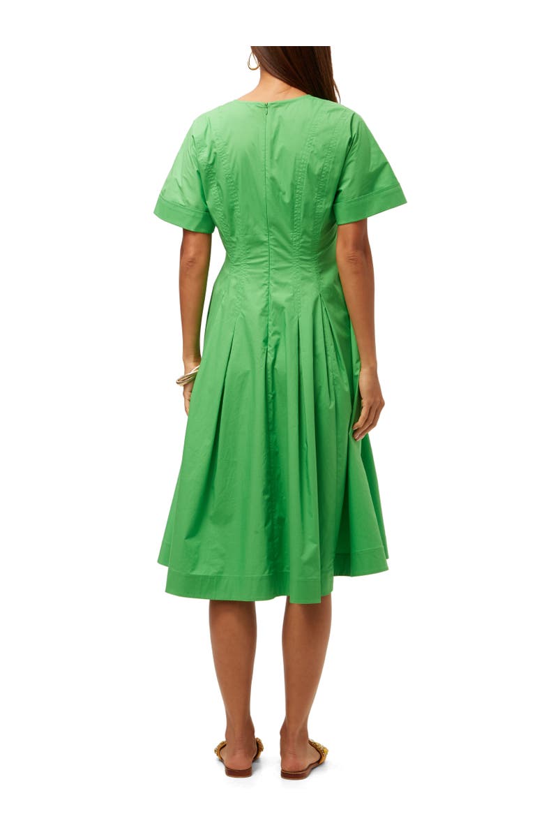 Trina Turk A line Poplin Midi Ashe Dress, Alternate, color, Grass Court Green
