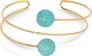 Ettika Turquoise Bead Station Cuff Bracelet