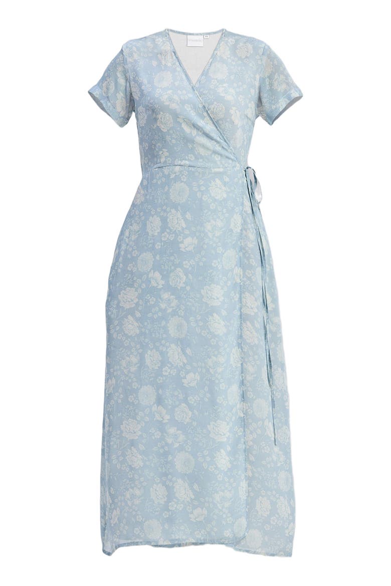 Maxi Wrap Dress in Florals, Alternate, color, Floral Whispers