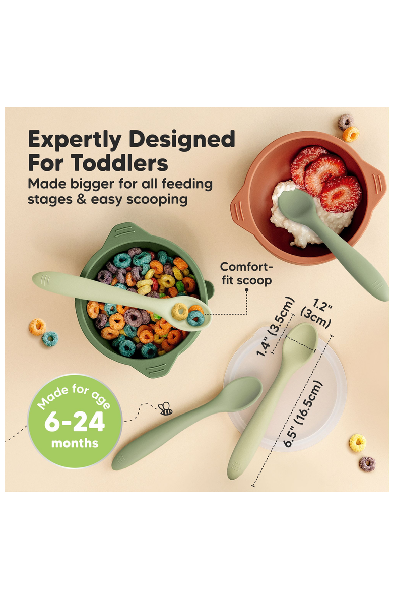 3-Pack Prep Baby Spoons, Alternate, color, Sage