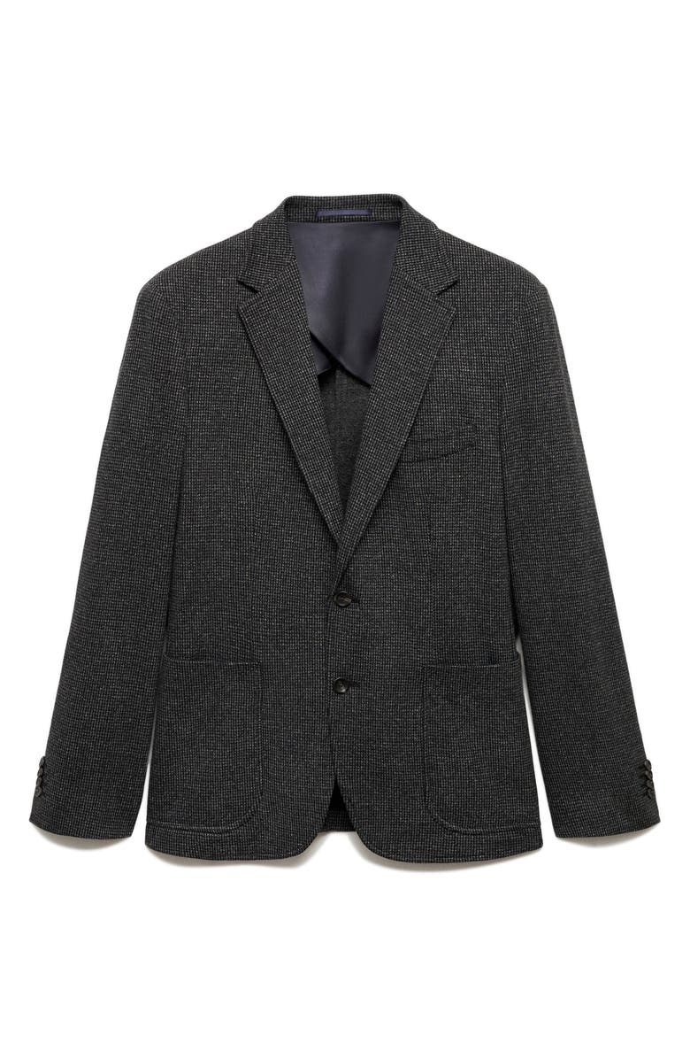 MANGO Slim Fit Micro Houndstooth Sport Coat, Main, color, 