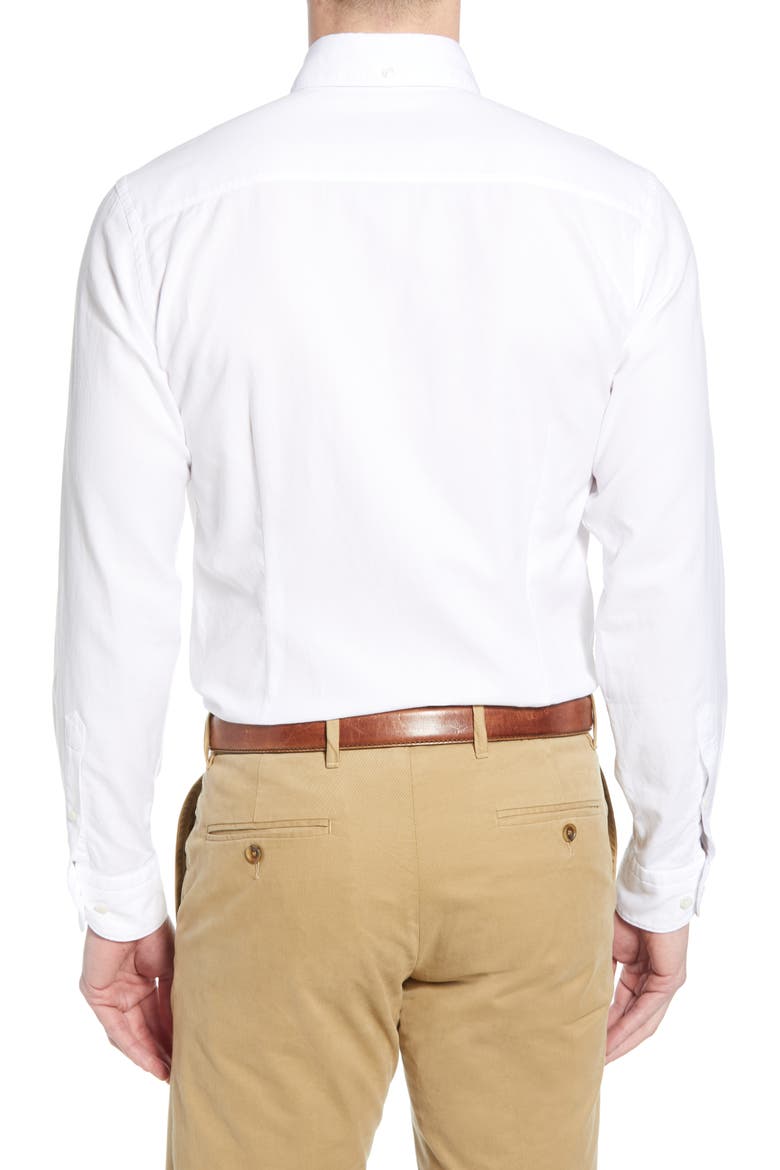 Contemporary Fit Oxford Casual Shirt, Alternate, color, WHITE