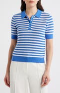 Elie Tahari The Elliot Stripe Polo Sweater