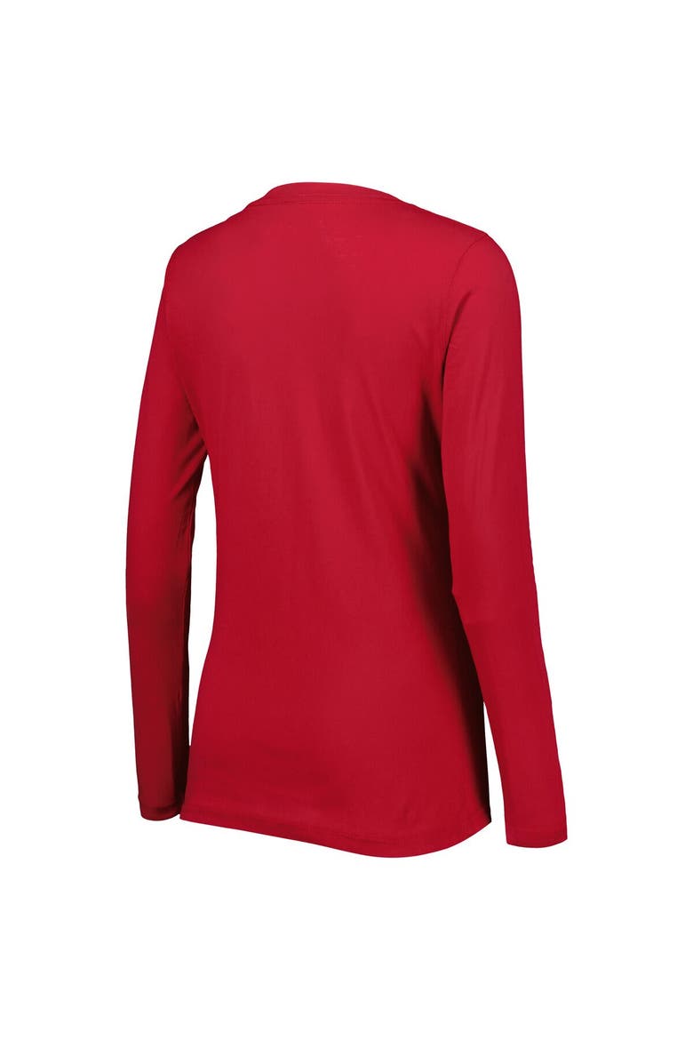 Women's G-III 4Her by Carl Banks Cardinal Arizona Cardinals Post Season Long Sleeve V-Neck T-Shirt, Alternate, color, Cardinal
