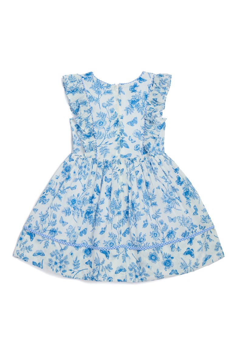 Kids' Rebecca Butterfly Toile Dress, Alternate, color, BLUE