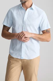 UNTUCKit Crab Print Short Sleeve Performance Button-Up Shirt