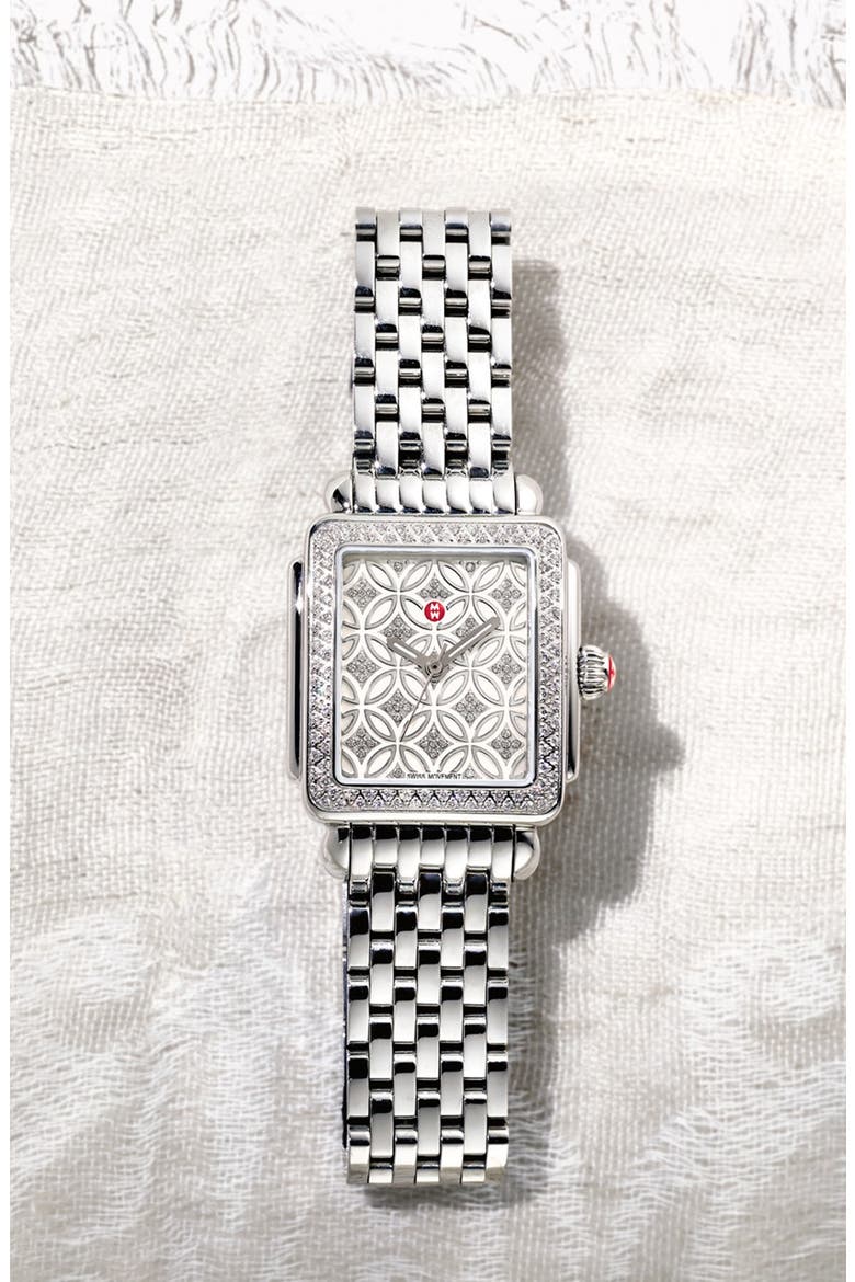 Deco 16 16mm Bracelet Watchband, Alternate, color, SILVER