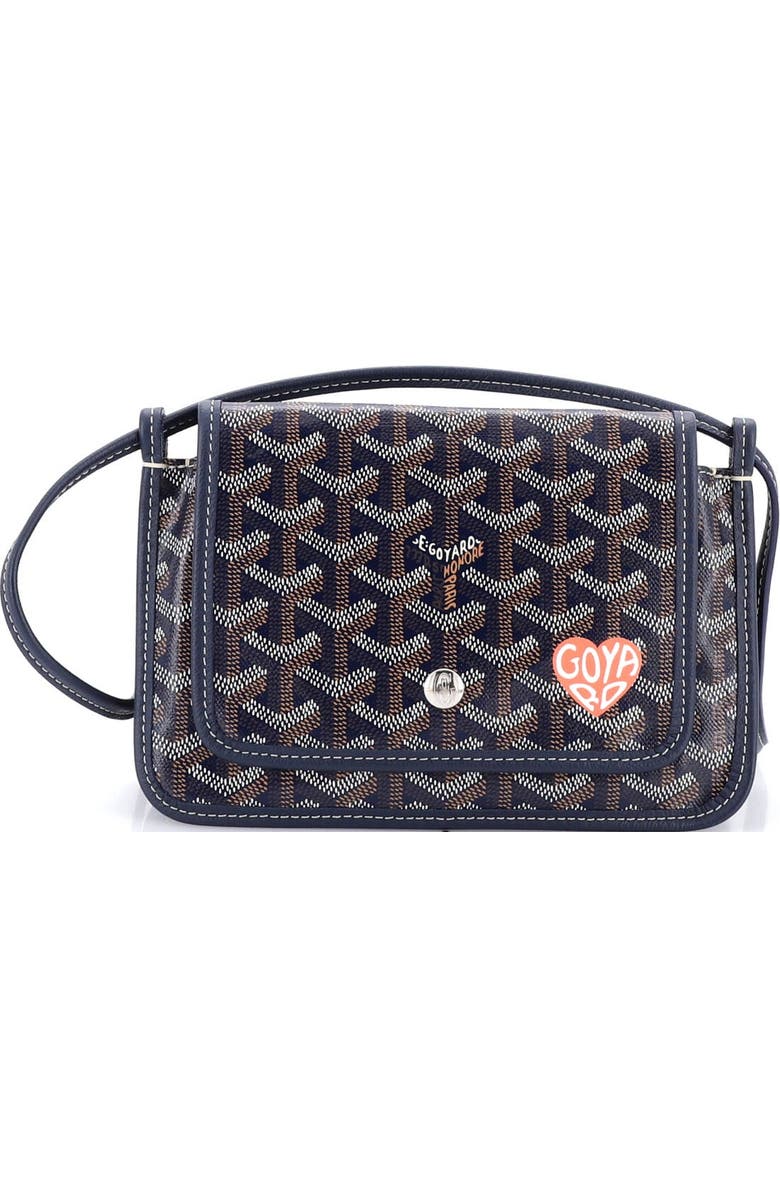 Pre-Owned Goyard Plumet Clutch Wallet Printed Coated Canvas, Main, color, Blue