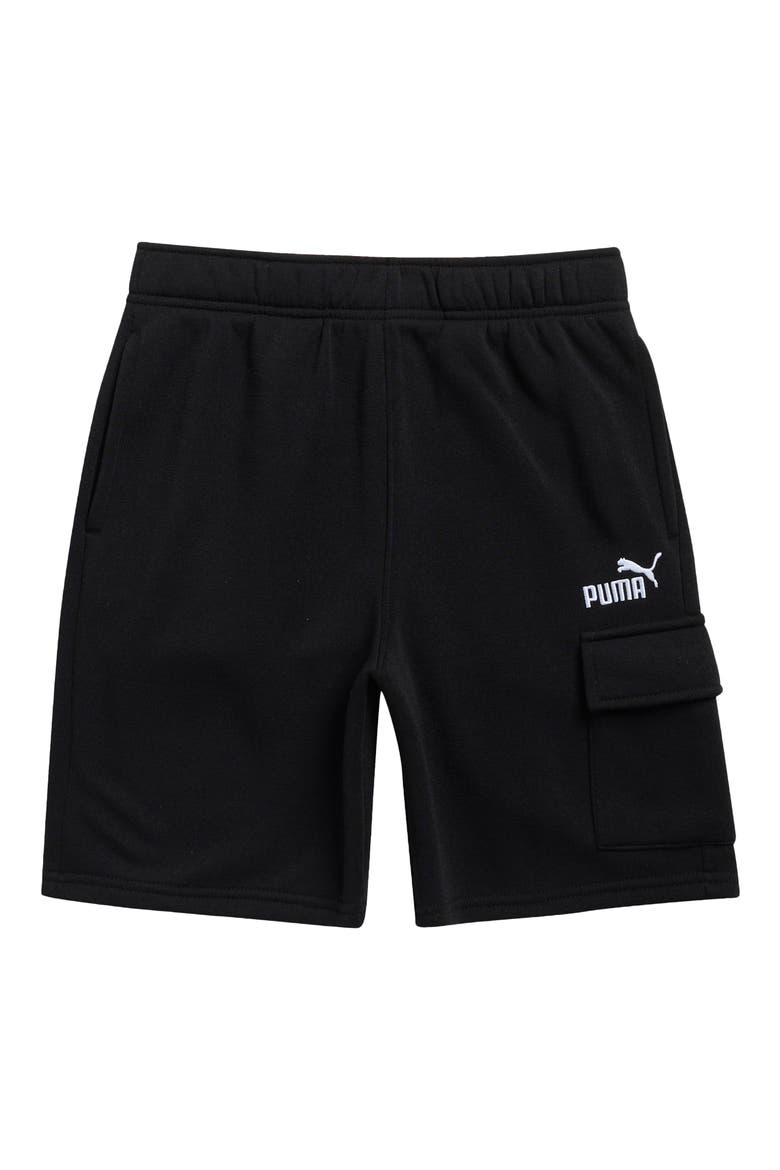 Kids' Fleece Cargo Shorts, Main, color, BLACK