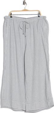 MAX STUDIO Stripe Pull-On Wide Leg Pants