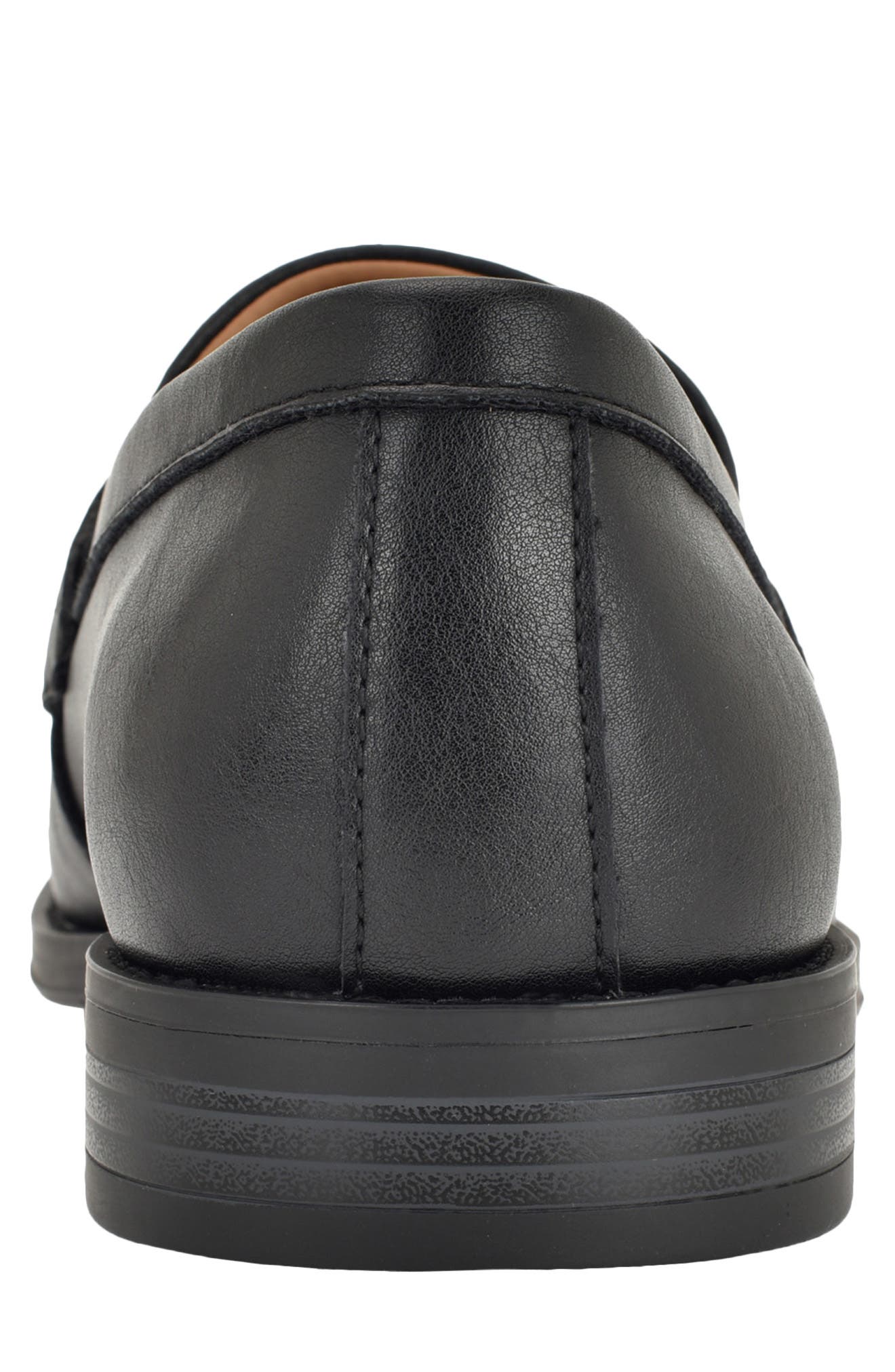 Jonnty Faux Leather Bit Loafer, Alternate, color, BLACK