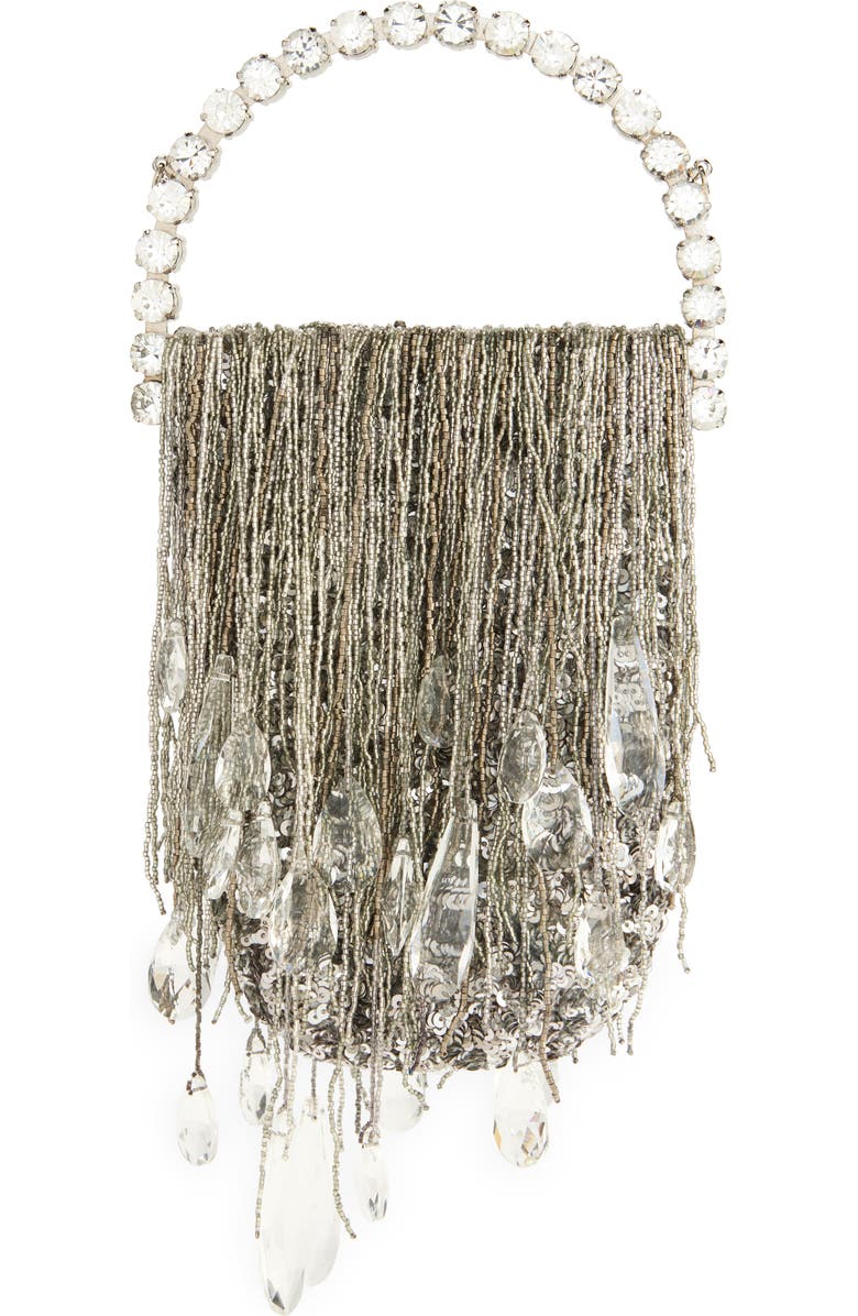 L’alingi Micro Crystal Fringe Top Handle Bag, Alternate, color,