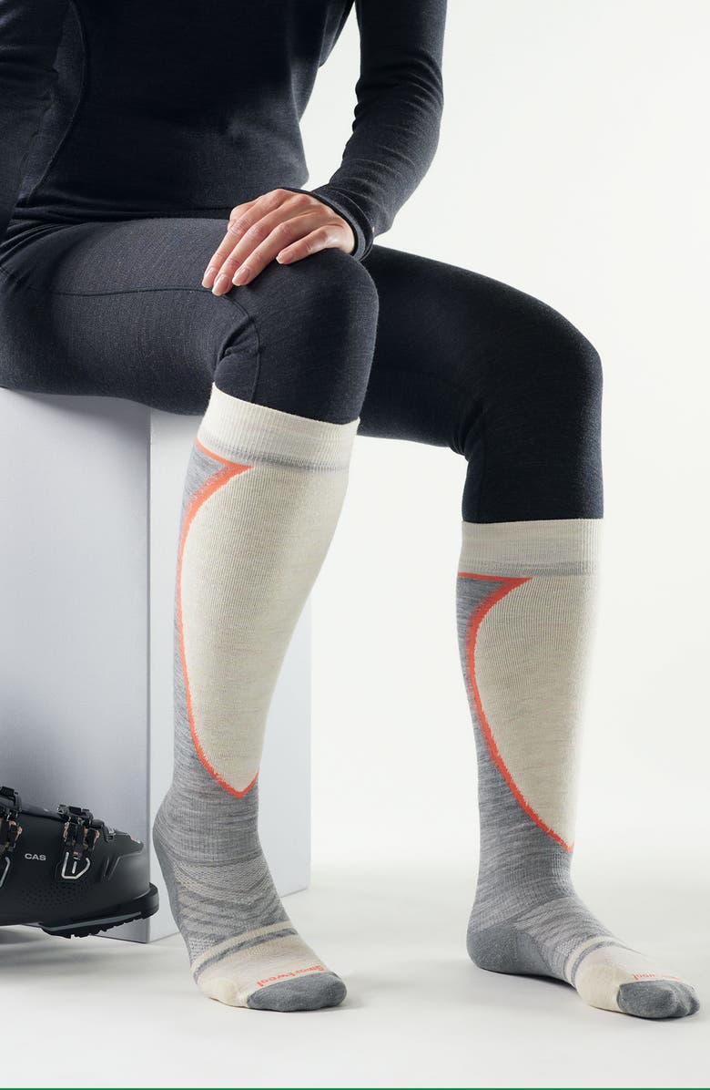 Smartwool Ski Targeted Cushioned Merino Wool Blend Knee High Socks, Alternate, color, Light Gray