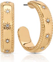 Ettika Celestial Stud Hoop Earrings