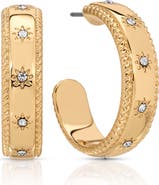 Ettika Celestial Stud Hoop Earrings