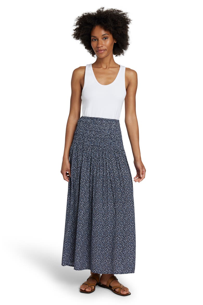 Alisee Maxi Skirt, Alternate, color, NAVY RIVERTON DITSY