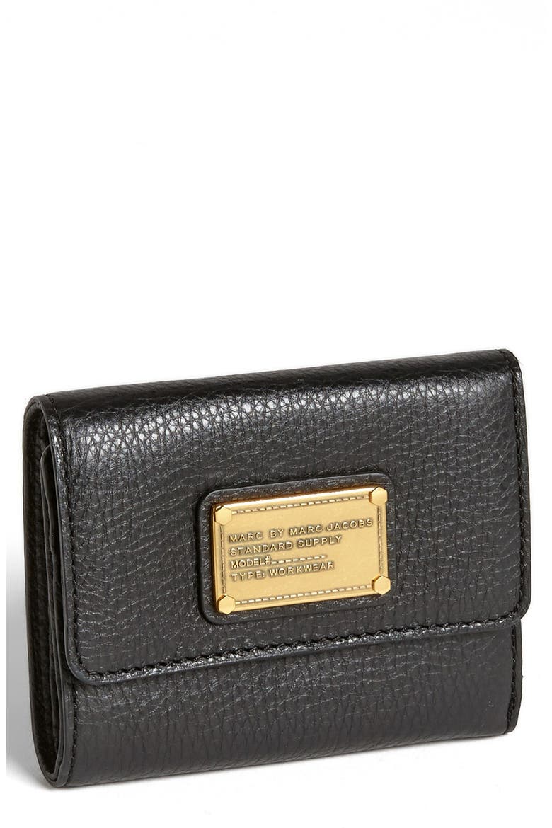 MARC BY MARC JACOBS 'Classic Q - New' Billfold Wallet, Main, color, BLACK