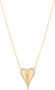 SHYMI Cubic Zirconia Pavé Heart Pendant Necklace