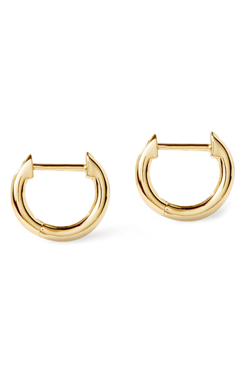 Ana Luisa Mini Huggie Hoop Earrings, Main, color, Yelllow Gold