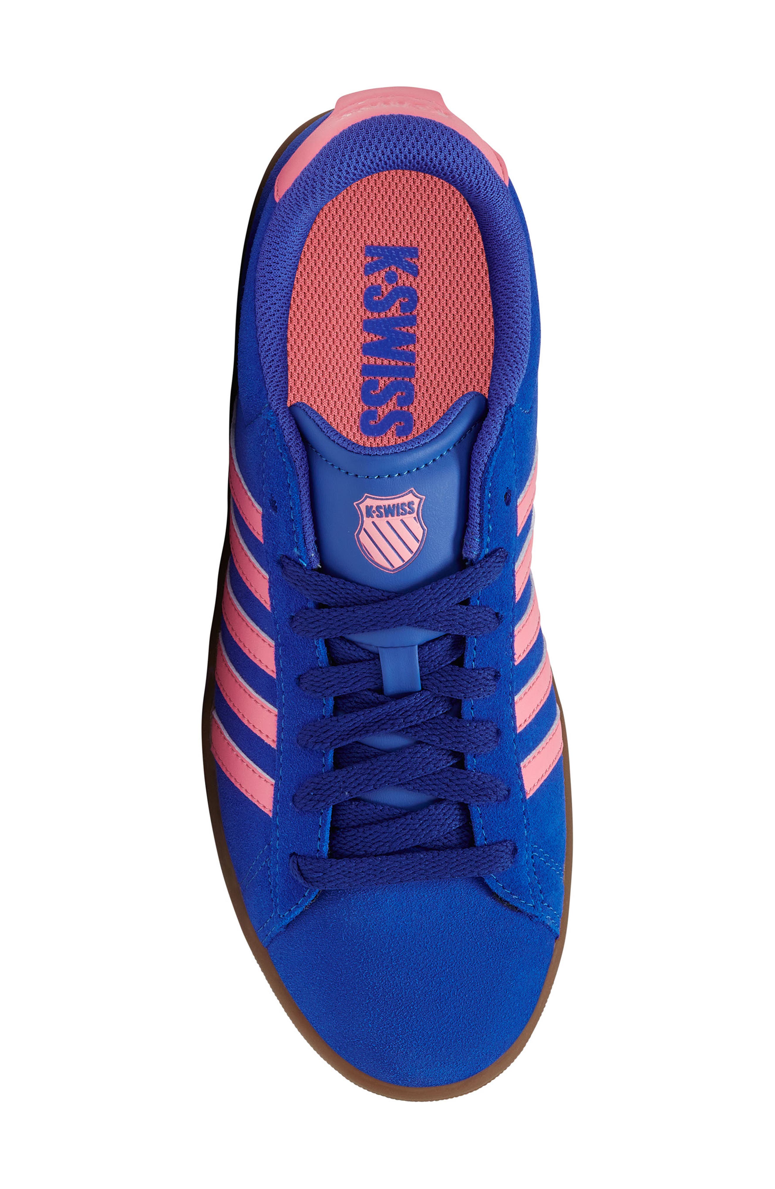 K-Swiss Court Tiebreak II Sneaker, Alternate, color, Dazzling Blue/Pink Lemon/Gum