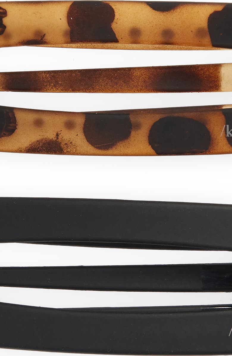 Kitsch Assorted 2-Pack Flat Lay Claw Clips, Alternate, color, Black And Tortoise