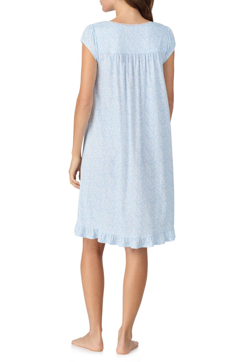 Eileen West Cap Sleeve Short Cotton Nightgown, Alternate, color,