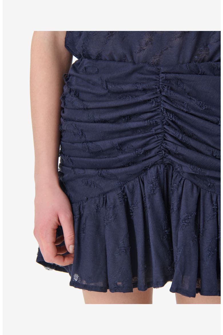 Hasley Ruched Mini Skirt, Alternate, color, ANCHOR BLUE