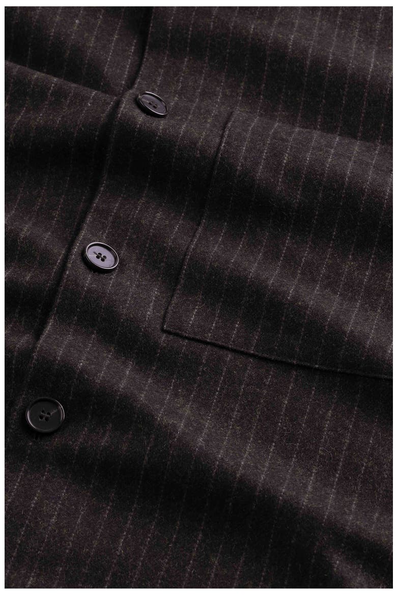 Freddy 1630 Pinstripe Wool Blend Button-Up Shirt Jacket, Alternate, color, BROWN STRIPE