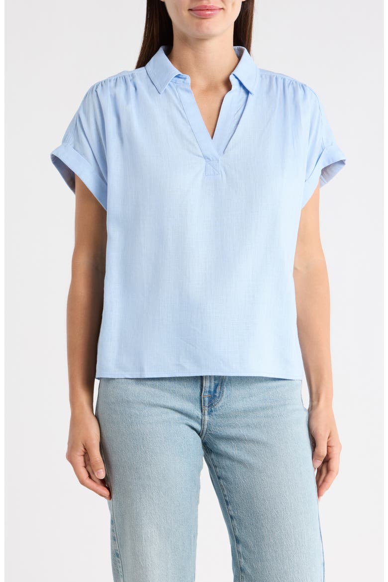 Collared Boxy Top, Main, color, WIND SURF