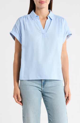 1.STATE Collared Boxy Top