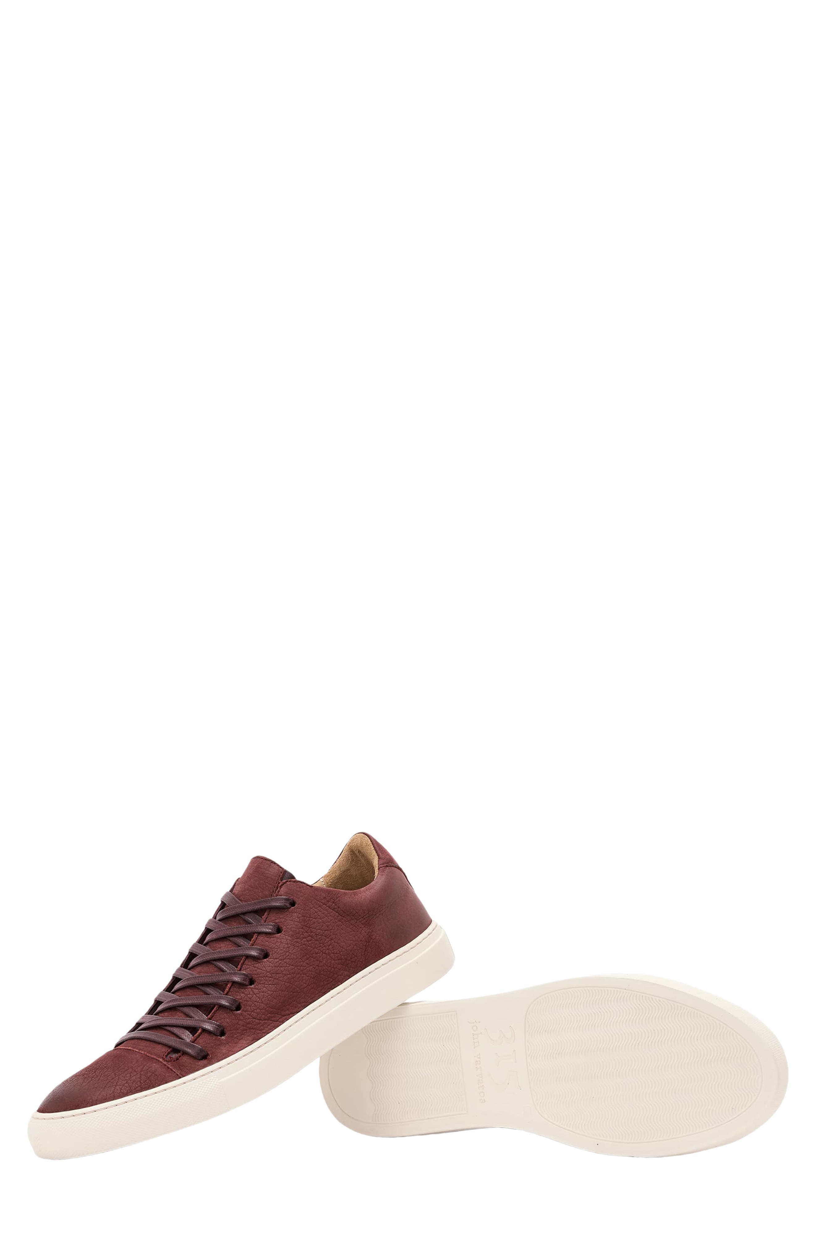 Reed Low Top Leather Sneaker, Alternate, color, TAMARIND
