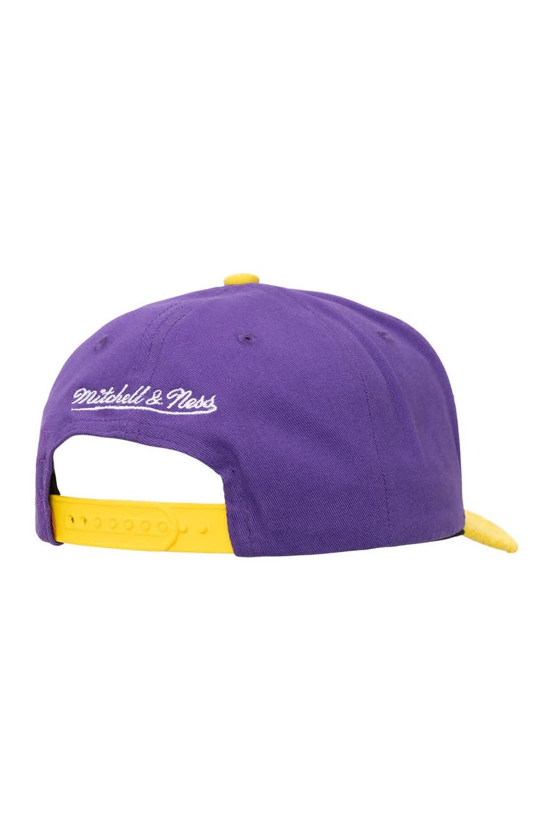 Men's Mitchell & Ness  Purple/Gold Los Angeles Lakers May Flowers Adjustable Hat, Alternate, color, Purple