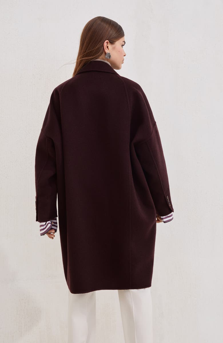 Brunello Cucinelli Handcrafted coat, Alternate, color, Burgundy