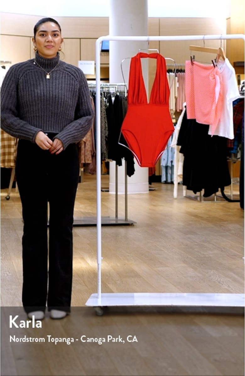 Halter Low Back One-Piece Swimsuit, sales video thumbnail