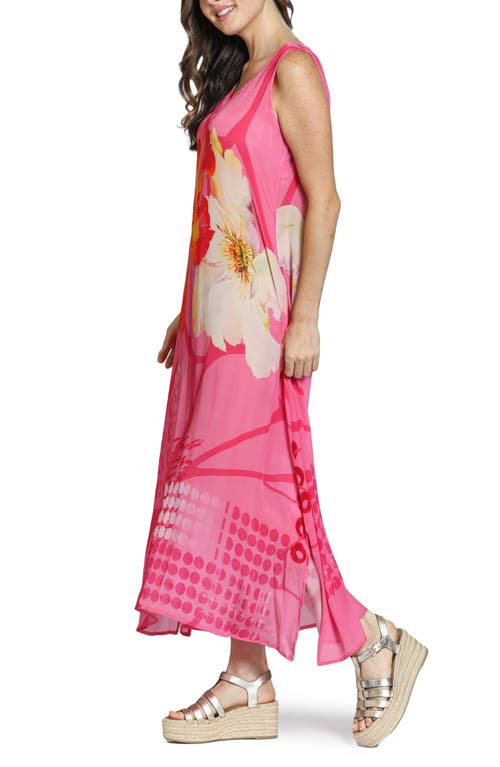 Apny Sleeveless Maxi Dress In Pink
