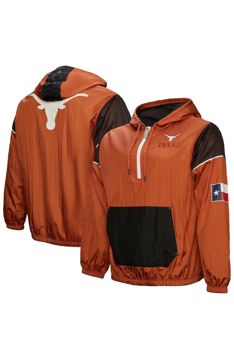 Mitchell & Ness Men's Mitchell & Ness Texas Orange Texas Longhorns Team 3.0 Anorak Half-Zip Hoodie, Alternate, color, 