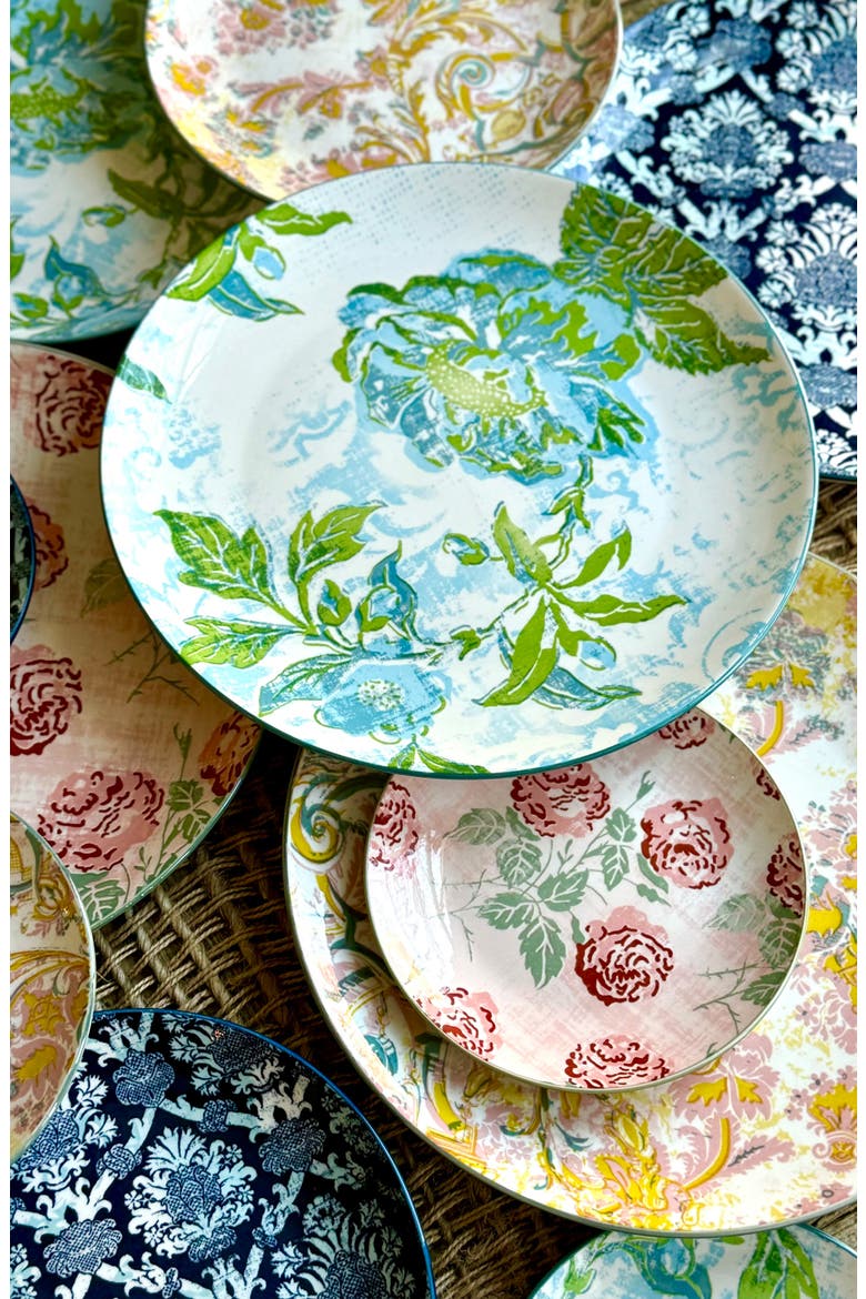 Set of 4 Assorted Dinner Plates, Alternate, color, MULTI