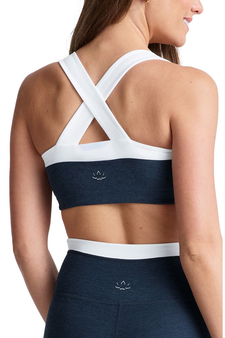 Space Dye Colorblock Sports Bra, Alternate, color, NOCTURNAL NAVY/CLOUD