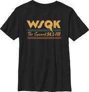 Stranger Things Netflix Boys' Vintage Radio The Squawk WSQK Short Sleeve Graphic T-Shirt