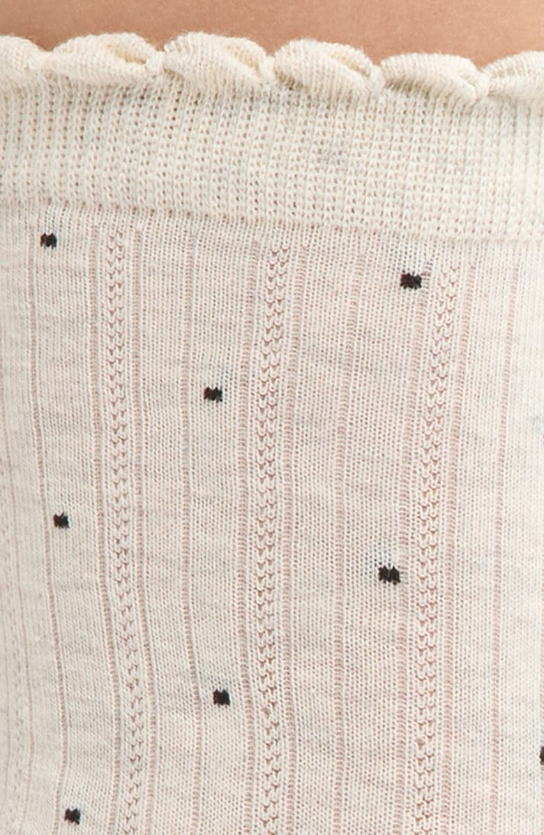 Casa Clara Martinique Polka Dot Crew Socks, Alternate, color, Grey