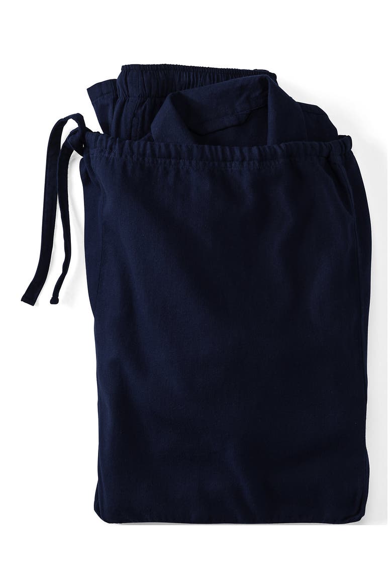 Flannel 3 Piece Pajama Set, Alternate, color, Deep Sea Navy