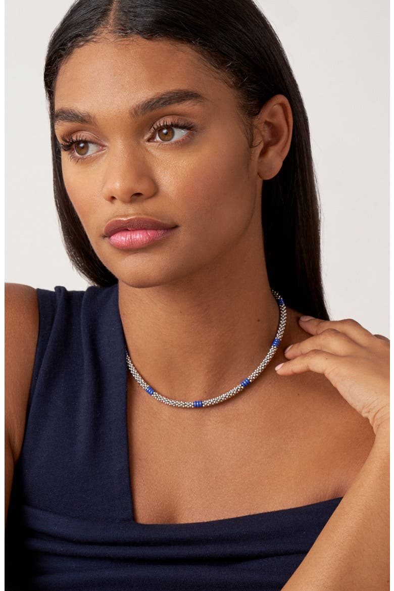 Blue Caviar Ceramic Collar Necklace, Alternate, color, ULTRAMARINE